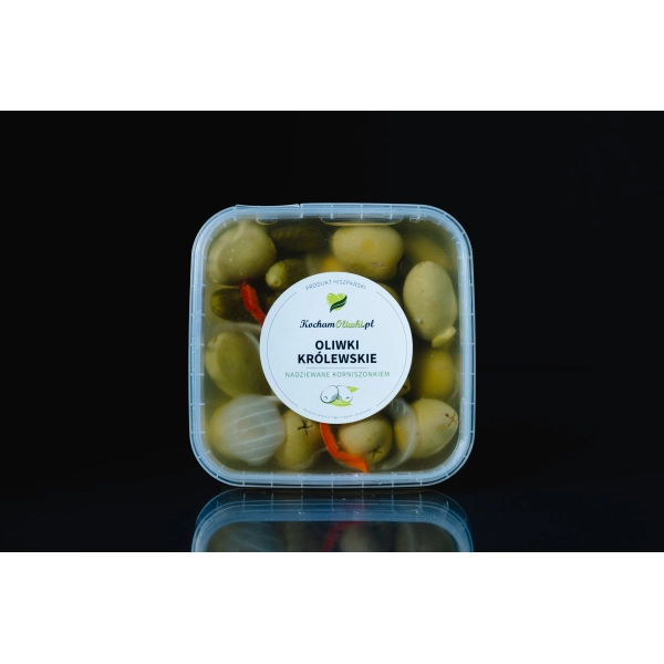 Oliwki Królewskie nadziewane korniszonkiem 250g